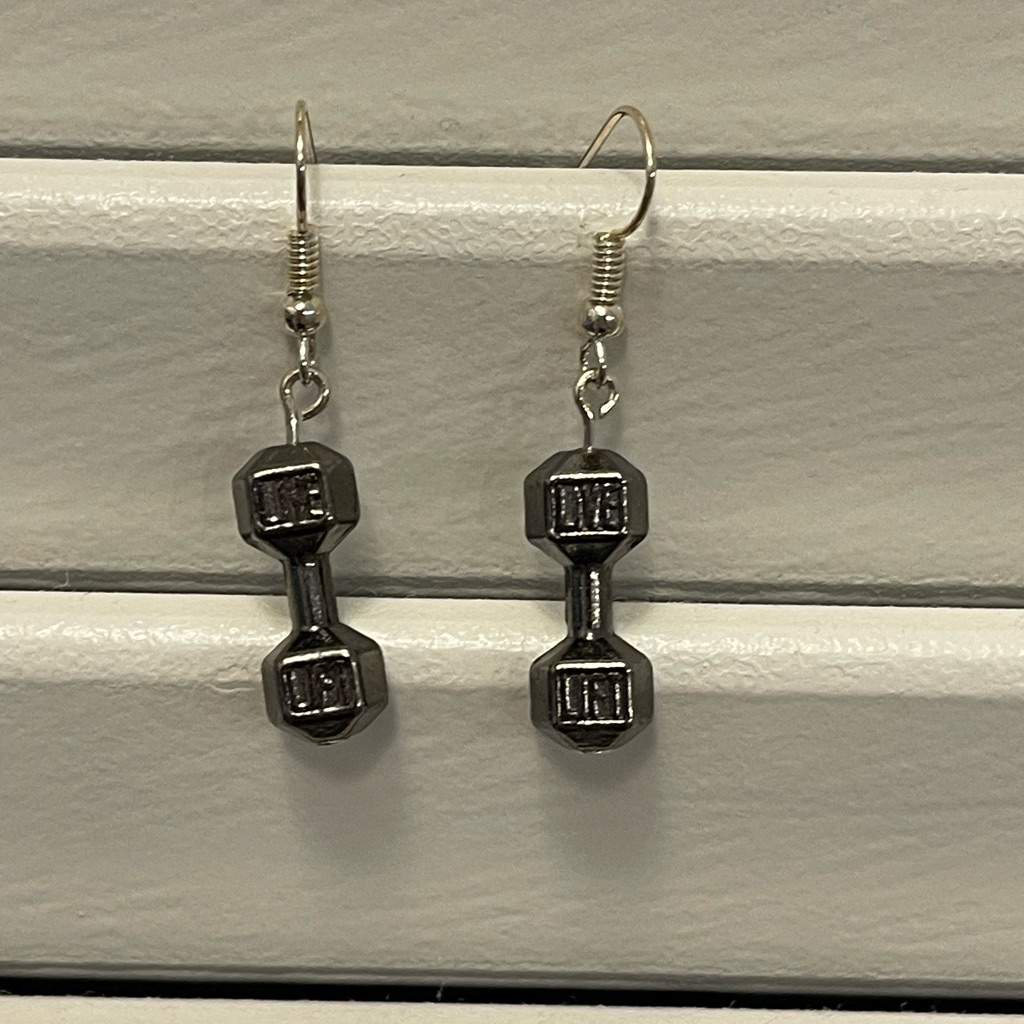 Hand Crafted Dumbbell Earrings